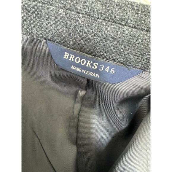 Brooks Brothers 346 Sport Coat Jacket Blazer 50R Three Button Gray 100% Wool - Picture 3 of 9